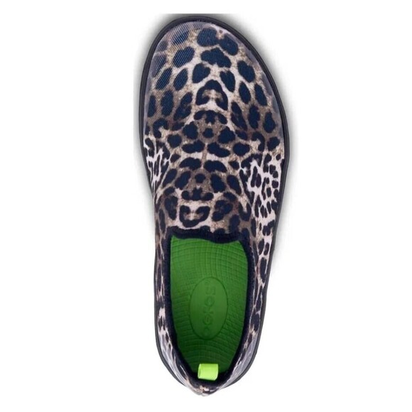 Oofos OOmg eeZee Low Shoes Slip On Cheetah Recovery Sneaker Women Size 10 - Picture 3 of 10